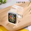 Adecuado para Iwatch12/11/S10 Glacier Correa Transparente Reloj Se3 Apple Watch Caja Integrada Estilo Coreano Transfronterizo