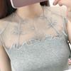 Novo Quente Sexy Doce Colete Bordado em Renda para Mulheres Camisa Base Slim-fit Emagrecedora de Verão para Mulheres