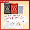 Wanquan Mais Vendido 6158 Vermelho Ovo e Azul Cartas de Jogo Estampagem a Quente Plástico Pôquer Plástico Fosco de Dupla Face Pvc Durável