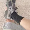 Calcetines finos de organza con encaje, estilo Miu, color gris, para primavera-verano, con lunares, de media pantorrilla para mujer, calcetines holgados de modal frescos