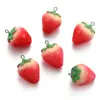 Acessórios de Joias de Resina de Frutas Morango DIY Pulseira Chaveiro Brincos Pingente Pingente Pingente W349