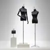 Vitrine de Loja de Roupas Pretas Mannequin de Meio Corpo Feminino Modelo de Vestido de Noiva Peças de Exibição Versão Coreana Boneca Falsa Mannequin de Corpo Inteiro Suporte de Exibição