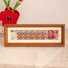 Criativo Porta-Retrato de Mesa de 10 Bilhões de RMB com Múltiplos Ornamentos de Sorte e Fortuna Chinesa de Madeira Sólida Decoração de Casa