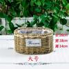 Venta al por mayor flor falsa ratán adornos cesta de flores maceta de plástico sala de estar arreglo floral jarrón tejido paja decorativa cesta de flores secas