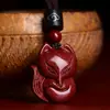 Colgante de llave de zorro de cinabrio para elegir al por mayor este año colgante para hombre colgante de cinabrio de bajo contenido este año