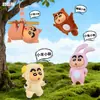 Chaveiro Autêntico Crayon Shin-Chan Série Flocked Pingente Boneco Pingente de Bolsa Pequeno Presente Criativo Pingente de Mochila