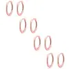 Brincos Redondos Dourados Básicos Simples Versáteis Estilo Europeu e Americano Minimalista Liso Argolas Levemente Luxuosas Anéis Circulares