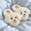 Pantuflas de Algodón Cálido de Felpa de Dibujos Animados para Mujer al por Mayor 26 Estilos Otoño/Invierno Pareja Hogar Suela Suave Antideslizantes de Algodón