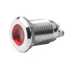 Luz Indicadora LED Metálica de 12 mm con Superficie Plana Cóncava, Resistente al Agua, 5V12V24V220V, Luz Indicadora de Encendido Bicolor Roja, Verde y Amarilla