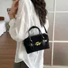Nova bolsa tiracolo de camurça para mulheres, com acabamento fosco, design acolchoado e estilo simples, elegante e retrô