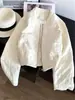 Otoño 2026 Nuevo Elegante Cuello Redondo Cremallera Adelgazante Versátil Casual Chaqueta Mujer Holgado Chic Corto Top Moderno