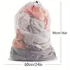 Bolsa de Lavandería Grande con Cordón, Bolsa para Cuidado de la Ropa, Bolsa de Almacenamiento para Cortinas y Ropa, Bolsa de Compras, Superventas Transfronterizo de Amazon