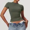 Conjunto de Yoga Tipo A para Mujer, Ropa Deportiva de Manga Corta Corta Ajustada de Secado Rápido para Pilates Fitness Training Running en Verano