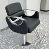 Cadeira de cabeleireiro moderna, cadeira de barbeiro reclinável, cadeira de corte de cabelo ajustável e giratória específica para salão, cadeira para permanente, coloração e barbear
