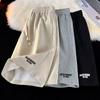 Shorts Waffle Masculino Verão Marca Tendência Basquete Americano Calça Esportiva Reta Solta Tamanho Grande Calça Casual