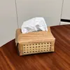 Caixa de Lenços com Textura de Madeira em Couro, Caixa de Lenços para Hotel, Uso em Carro e Casa, Luxo Leve, Caixa de Lenços de Couro de Alta Qualidade Atacado