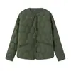 Comercio Exterior Europeo y Americano Transfronterizo Aliexpress Otoño e Invierno Popular Nuevo Versátil Forma de Corazón Acolchada Chaqueta de Algodón