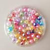 Cuentas octagonales acrílicas con agujero recto, transparentes, de color sólido AB, accesorios de joyería hechos a mano con cuentas, cuentas redondas de colores mágicos.