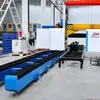 Máquina de corte a laser de alta potência 30kW totalmente automática para corte, furação e sanfonagem de perfil I de aço canal em H e aço angular