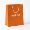Bolsa de Papel Kraft Grueso Personalizada Lista para Usar Empaque para Negocio de Té de Leche Bolsa para Llevar Bolsa de Empaque Publicitaria Logo Personalizado