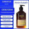 Processamento de Shampoo de Gengibre Oem Shampoo com Extrato de Planta Oem Shampoo Personalizado para Controle de Oleosidade de Gengibre Oem