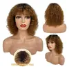Peluca de fibra química europea y americana Africana cabeza explosiva de pequeño volumen cubierta de cabeza de fibra química cabello rizado corto fábrica en stock venta al por mayor generación de cabello