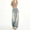 Novedades Verano 2026 Estilo Callejero Versátil|Simple y de Alta Gama|Jeans Scimitar de Estilo Callejero de Moda para Mujer Verano