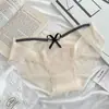 Sexy Braguitas de Encaje para Mujer de Tiro Bajo con Adornos de Moño, Cinturilla Brillante de Alto Brillo, Calzones Transpirables de Tiro Bajo