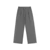 Yidao Vintage 2026 Otoño Nuevo Estilo Retro Americano Cordón Cintura Elástica Holgado Recto Pantalones Casuales para Hombre