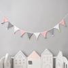 Ins felpa bandera triangular decorativa tela nórdica bandera pequeña disfraz bandera colgante decoración de pared decoración de habitación infantil accesorios para fotos
