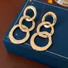 Pendientes de Borla Redonda Plegados en Oro Aguja Plateada, Pendientes de Estilo Minimalista Europeo y Americano, Pendientes Únicos Exagerados, Sensación de Gama Alta de Nicho