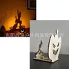 Suporte de Velas de Abóbora Fantasma para Halloween Decoração de Festa de Terror Sombra de Fantasma Enfeites Luminosos para Sala de Estar Casa Suporte de Velas