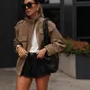 Europeo y Americano Transfronterizo Aliexpress Amazon Popular de Moda Versátil Chaqueta Abrigo Suelta de 2 Colores