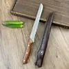 Faca de Presunto Forjada à Mão, Faca de Desossar Afiada de Aço Inoxidável para Cozinha Doméstica, Faca de Melancia, Faca Especial para Cortar Carne, em Estoque