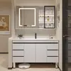 Nuevo Gabinete de Baño Combinación Lavabo Integrado de Cerámica Lavabo Simple Moderno Gabinete de Lavabo Tocador de Baño De Pie
