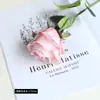 Flor de rosa búlgara artificial única, decoração de mesa de jantar de sala de estar em estilo europeu, buquê de rosas artificiais