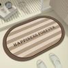 Tapete de piso negro estilo ins tapete de piso estilo barro de diatomeas tapete de piso para baño tapete para puerta de inodoro resistente a las manchas absorbente de secado rápido