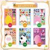 Pegatinas para manualidades de huevos de Pascua, rompecabezas para niños, juego de fiesta, pegatinas para niños, juguete no incluido