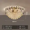 Lámpara de techo de cristal galvanizado de hierro forjado de lujo ligero para sala de estar y dormitorio, lámpara de comedor de lujo francés posmoderno y elegante