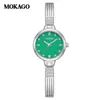 Mokago relógio feminino versátil temperamento mostrador madrepérola pulseira de metal relógio incrustado com strass formato de coração moderno relógio de quartzo atacado