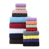 Set de Toallas Lisas de Algodón Puro Longli de Tres Piezas Absorbente Toalla Facial Hotel Salón de Belleza Toalla de Regalo Toalla de Baño