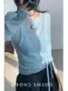 Colete Coreano Estilo Miu em Camadas com Design de Amarrar, Suéter Fino de Malha Falsa Duas Peças de Manga Longa para Mulheres, Novo Modelo de Primavera, Suéter que Clareia a Pele