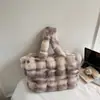 Bolsos para Mujer, Nuevos Estilos Otoño e Invierno, Versátiles y Sencillos, Bolsos de Felpa, Gran Capacidad, Bolsos de Mano Tote, Bolsos de Compras, Bolsos de Hombro