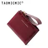 Cartera corta transfronteriza para mujer Yue Qian Kai moda ins color de contraste 20% de descuento pulsera de mano billetera multi-tarjeta al por mayor