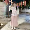 Conjunto Hanfu Feminino 2026 Verão Novo Estilo Chinês Fino Traje Tang Infantil Estilo Antigo Super Fada Manga Longa Estilo Nacional Roupas Infantis