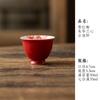 Colección de juego de té de cerámica azul y blanco con esmalte rojo sacrificial bajo vidriado, incluyendo gaiwan, tetera, tazas de degustación, bandeja de té, taza de maestro.