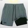 Gimnasio Fitness Jogging Entrenamiento Shorts de Secado Rápido para Hombre Dos en Uno Doble Capa Entrenamiento Juvenil Pantalón de Chándal Holgado