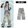 Roupas de Hip-Hop e Jazz para Meninas Verão Mostrando o Umbigo Macacão Jeans com Alças Roupas da Moda para Passarela Roupas de Jazz