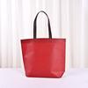 Bolsa de mano plegable, no tejida, recubierta de película y respetuosa con el medio ambiente, para ropa, alargada, portátil, para compras, regalo, bolsa no tejida con logotipo impreso.