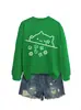 Amazon eBay Tienda Independiente Linda y Divertida Casual Sudadera de Gato Dados Redonda Cuello Largo para Comercio Exterior Transfronterizo